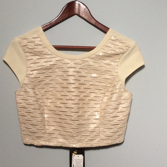 🐞 ABS Allen Schwartz Formal Crop Top NWT - Picture 2 of 4